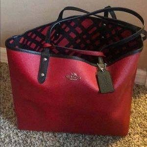Coach Reversible Red and Black Purse